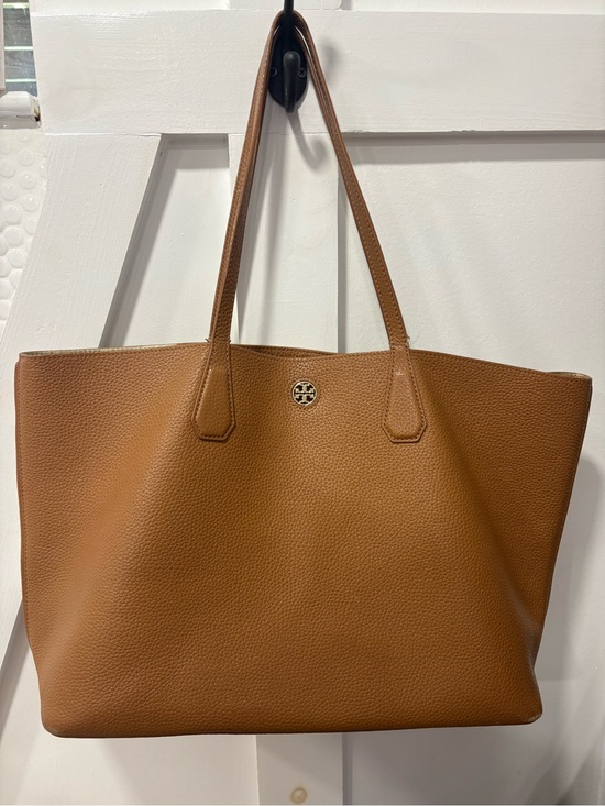 Tory Burch Handbags - Tory Burch Pebbled Leather Tote in Cognac
